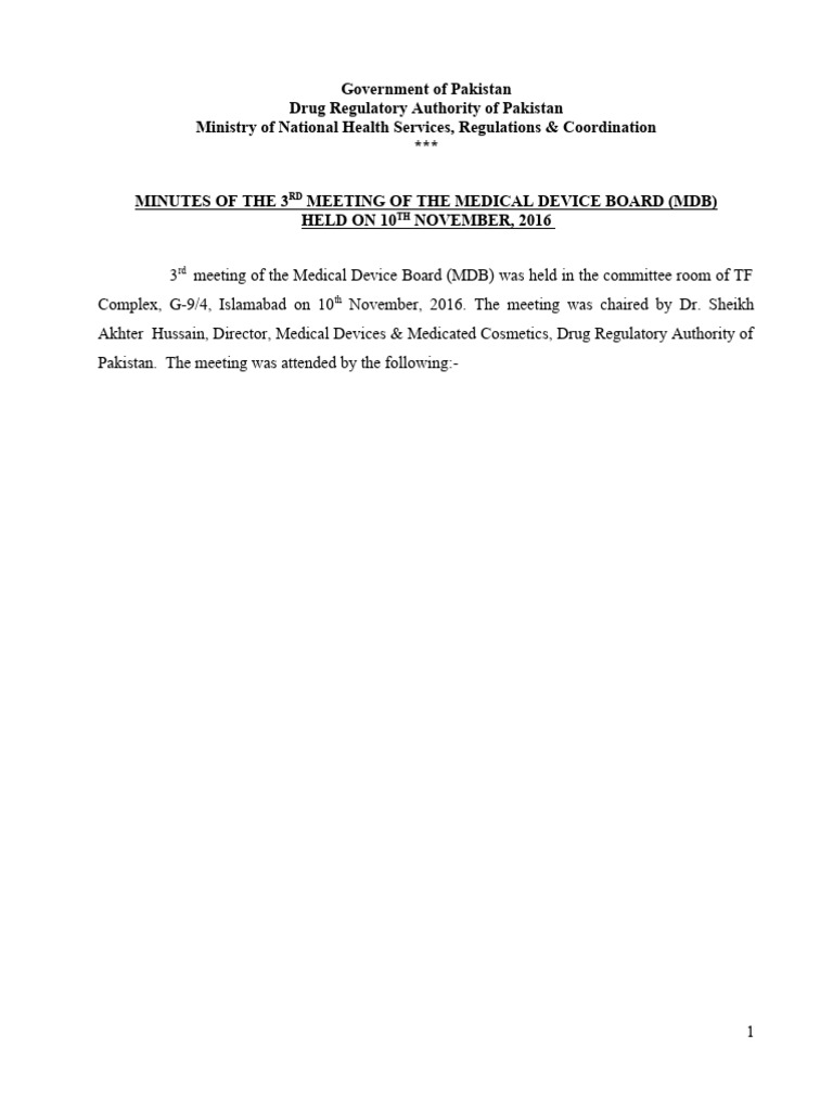 Drug Regulatory Authority | PDF | Medical Device | Karachi