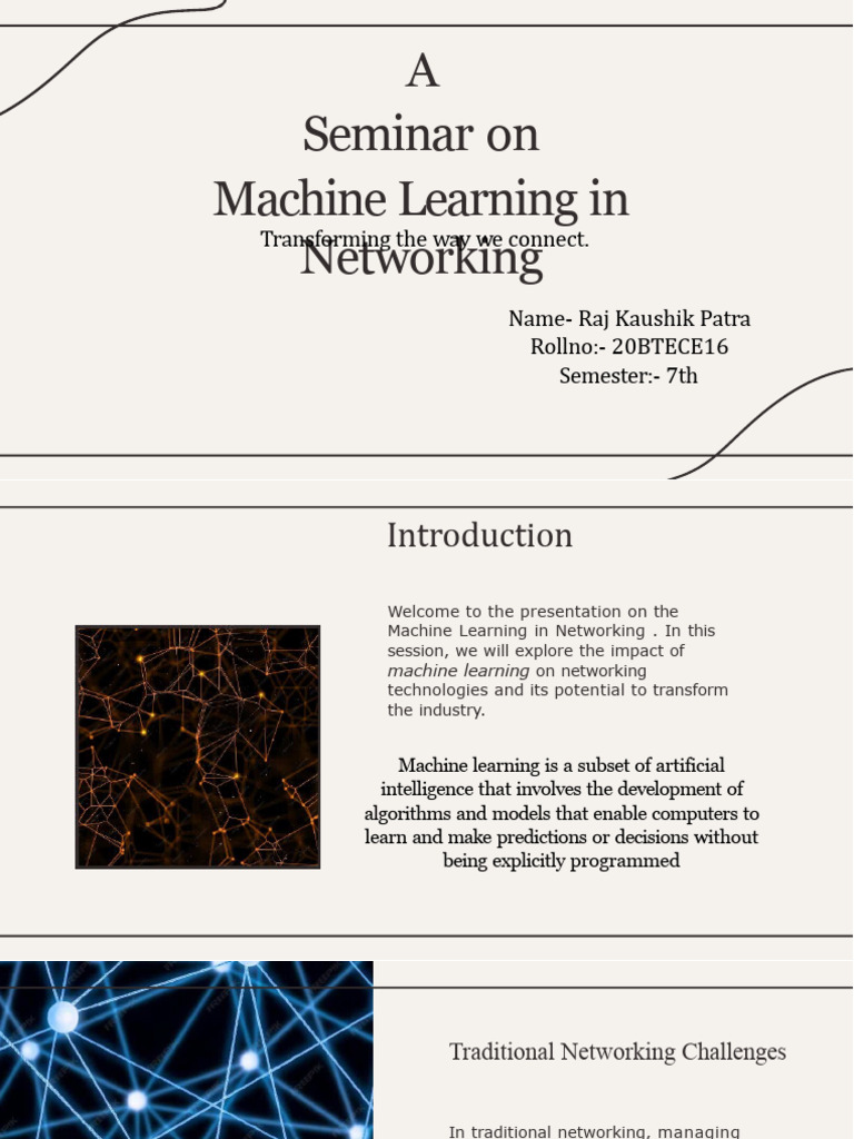 Machine Learning's Impact on Networking | PDF | Machine Learning | Security