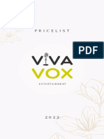 Pricelist Vivavox 2022