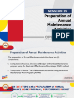 Session IV - Preparation of Annual Maintenance Activities Part 1 EMK Method
