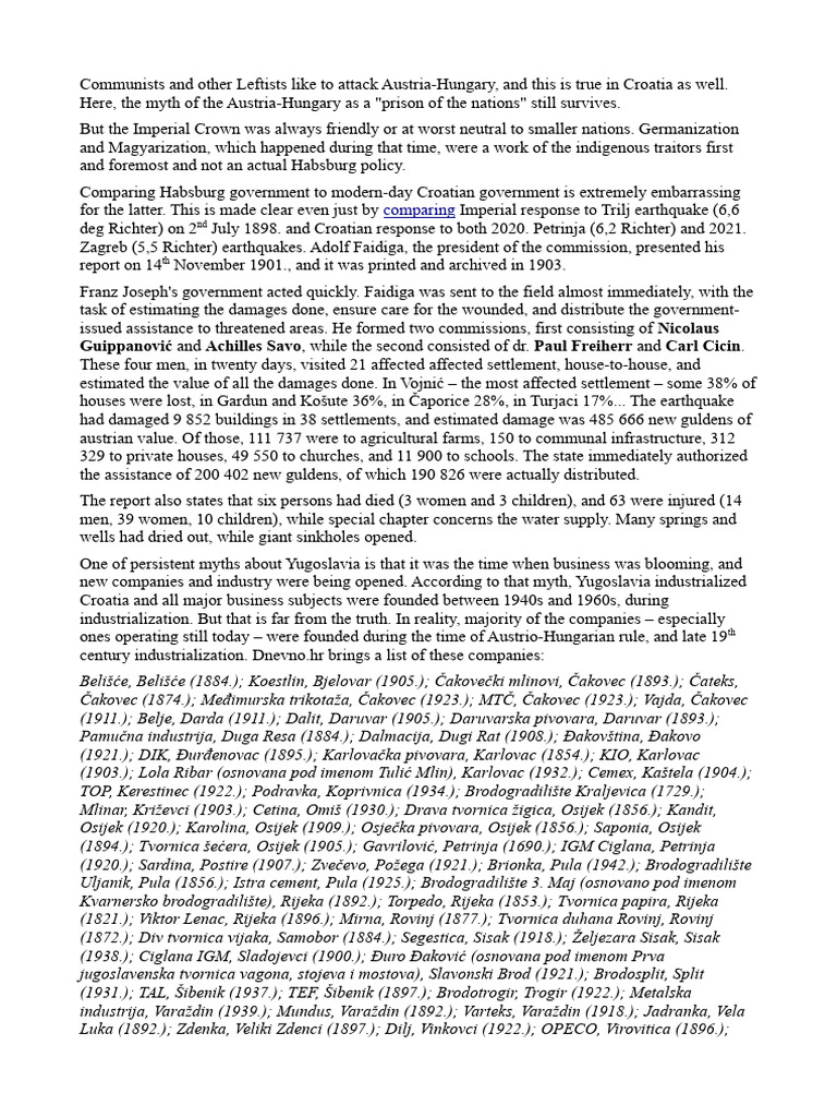 Industrial Legacy of Austria-Hungary | PDF | Austria Hungary ...