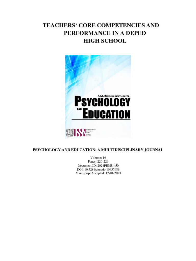 Teachers' Core Competencies in DepEd | PDF | Career & Growth | Self ...