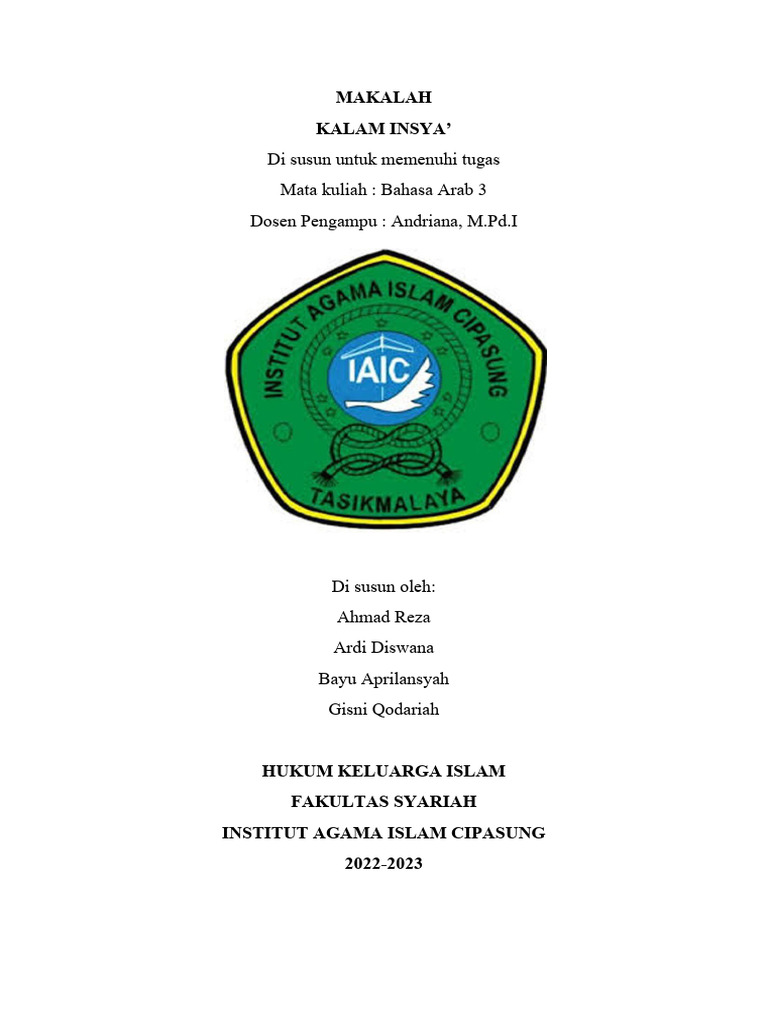 Makalah Bahasa Arab (3) 3 | PDF