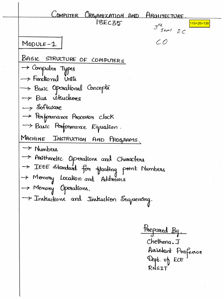 CO Complete Notes | PDF