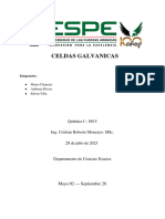 Informe de Quimica Celdas Galvanicas