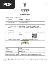 GST Certificate - New