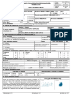 Formato Ficha de Datos Personales Del Trabajador