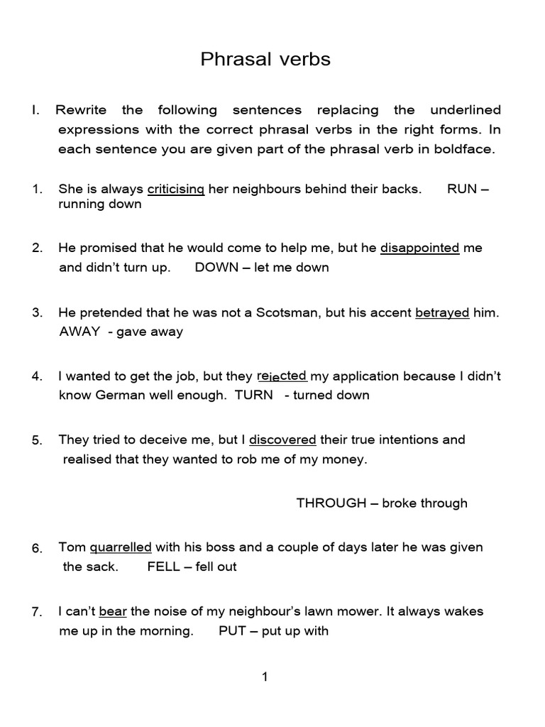 Cae some phrasal verbs practice pdf