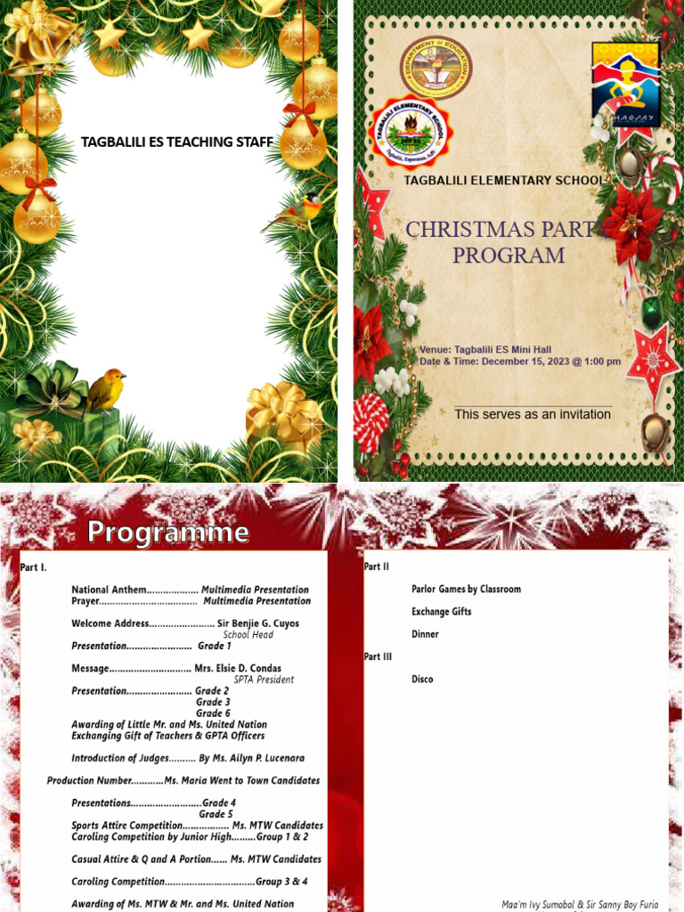 Christmas Party Program PDF