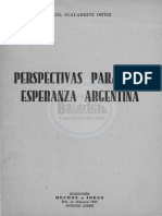 Perspectivas Para Una Esperanza Argentina