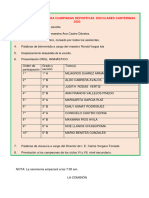 Programa Clausura de Olimpiadas Deportivas 2023