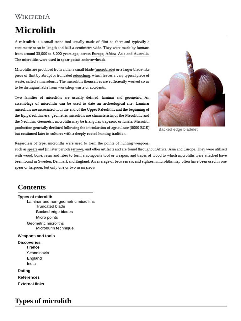 8000BCE Microlith | PDF