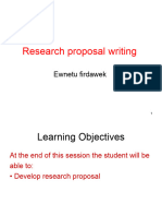 Research Proposal Writing