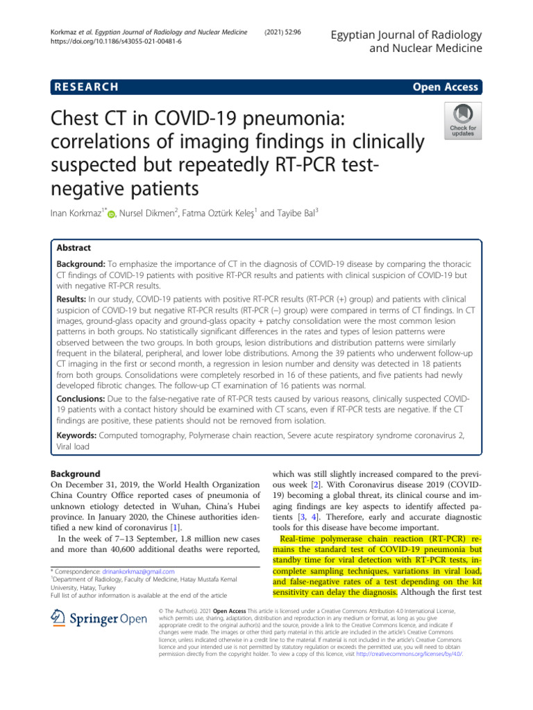 CT Scan COVID 19 | PDF