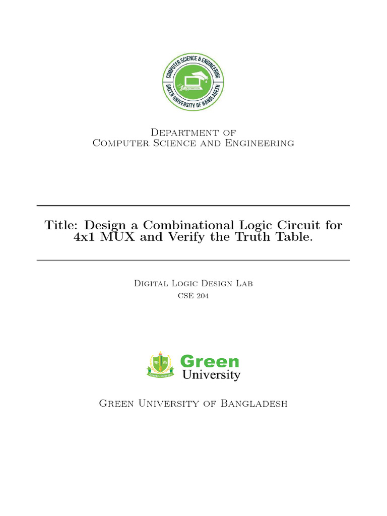 Digital Logic Design Lab Manual 4 2 PDF Logic Gate Electricity