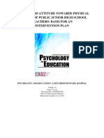 Burnout and Attitude Towards Physical Activity of Public Junior High School Teachers: Basis For An Intervention Plan