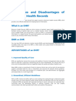 Advantages and Disadvantages of Electronic Health Records