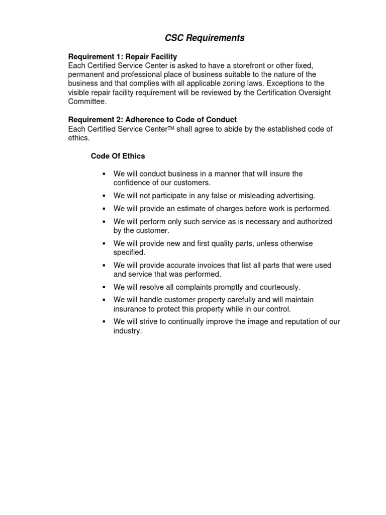 CSC Requirements | PDF | Certification | Comp Tia