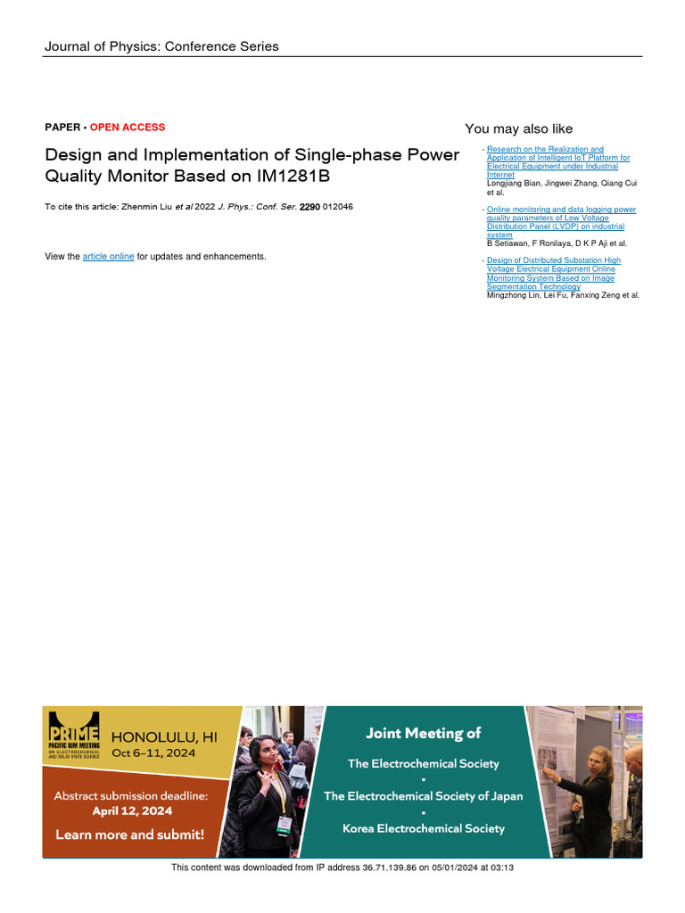 Single-Phase Power Quality Monitor Design | PDF | Rectifier | Ac Power