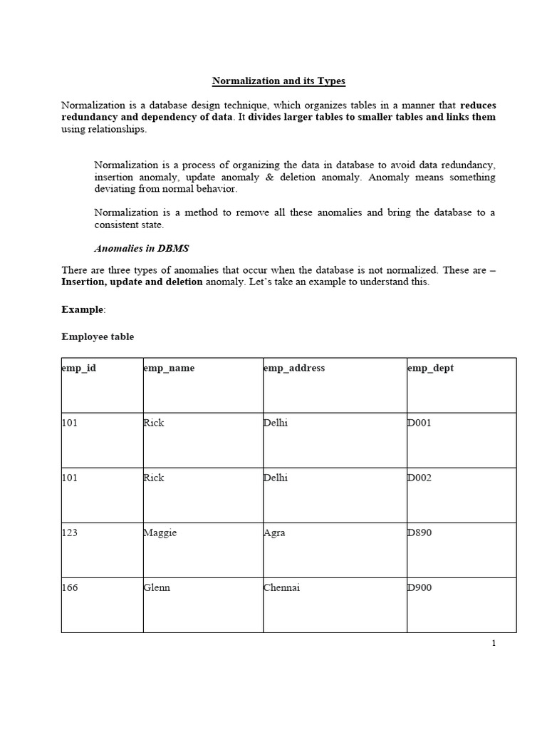 Normalization and Functional Dependency - File Organization - Unit 4 | PDF