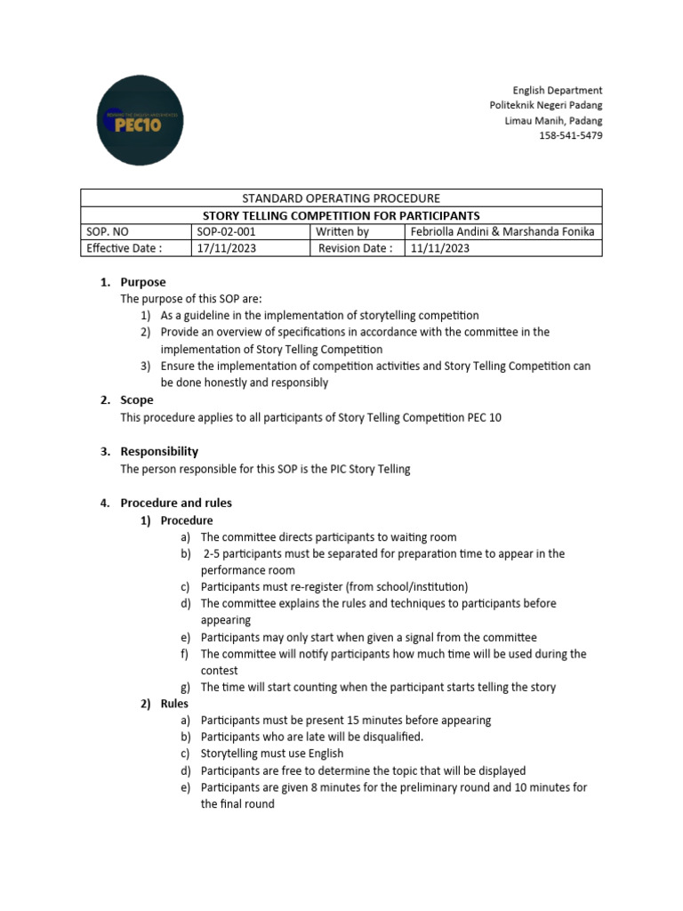 Sop ST | PDF