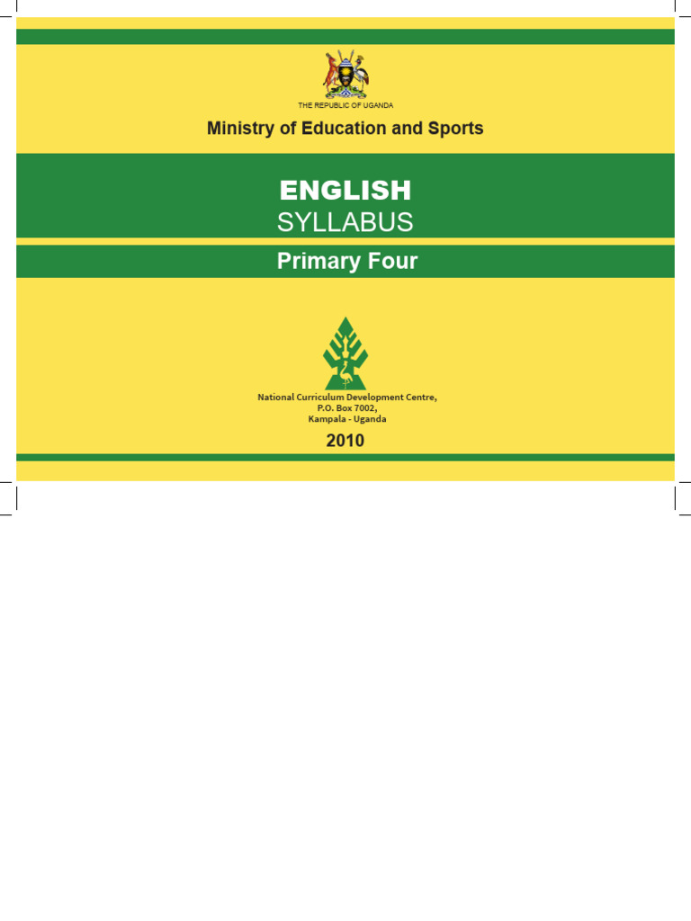 p4 English Syllabus | PDF