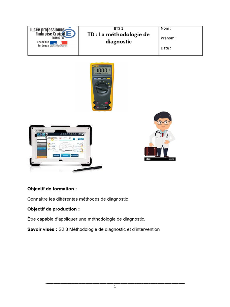 Méthodologie de diagnostic.docx | PDF
