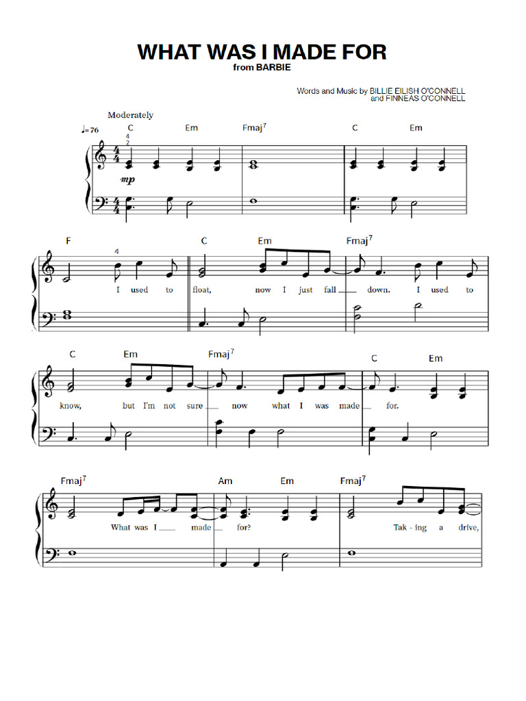 What Was I Made For | PDF