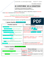 Hypothese Condition Lecon Completee