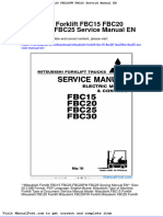 Mitsubishi Forklift Fbc15 Fbc20 Fbc20fw Fbc25 Service Manual en