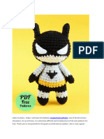 Crochet Batman PDF Easy Amigurumi Pattern