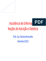 Assistência de Enfermagem: Noções de Nutrição e Dietética Noções de Nutrição e Dietética