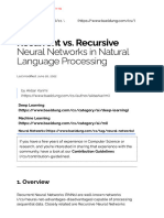 Recurrent vs. Recursive Neural Networks in NLP-1