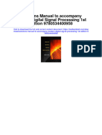 Solutions Manual To Accompany Modern Digital Signal Processing 1st Edition 9780534400958