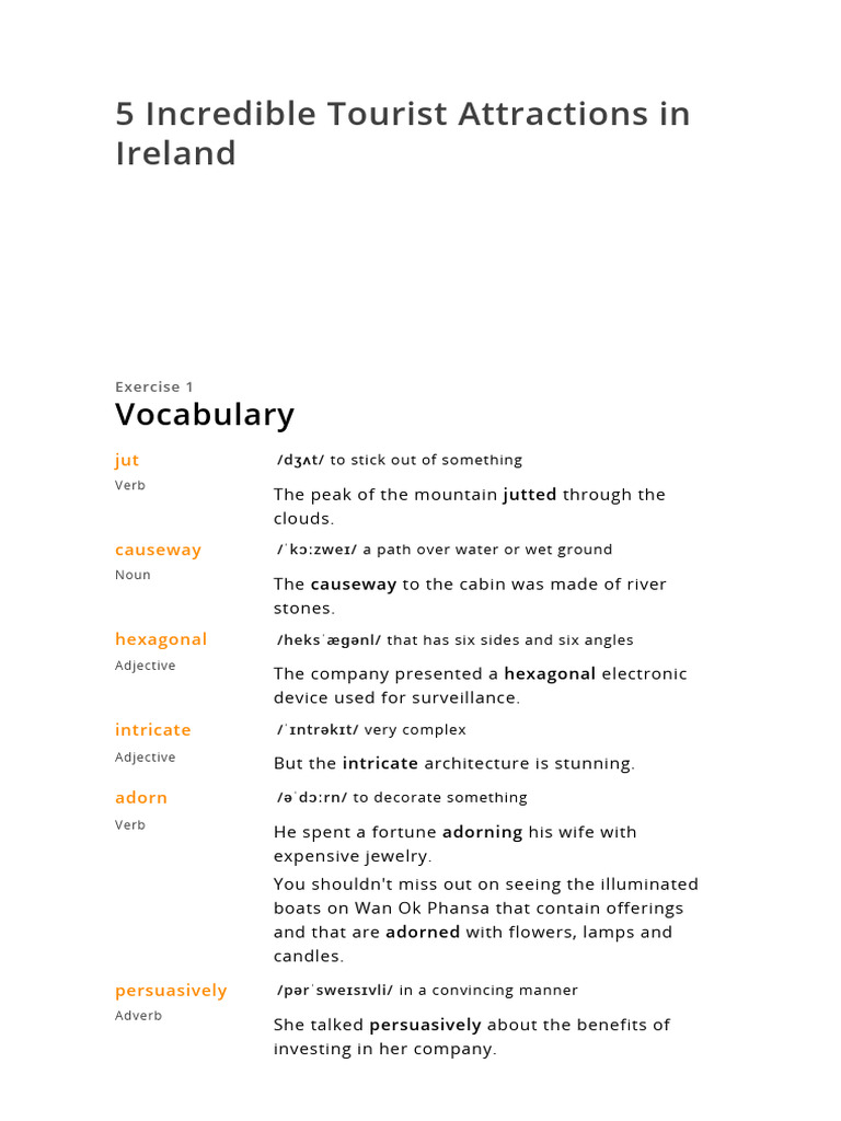 5 Incredible Tourist Attractions in Ireland | PDF