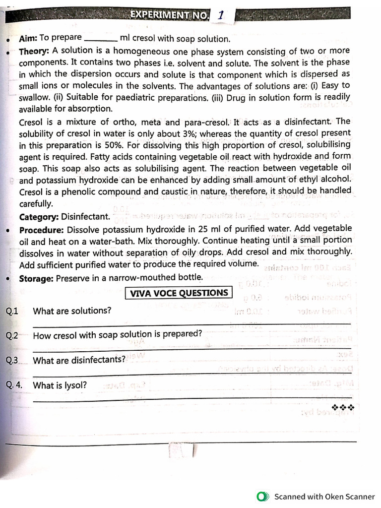 Lab Manual Pharmaceutics V (5TH SEM.) PDF