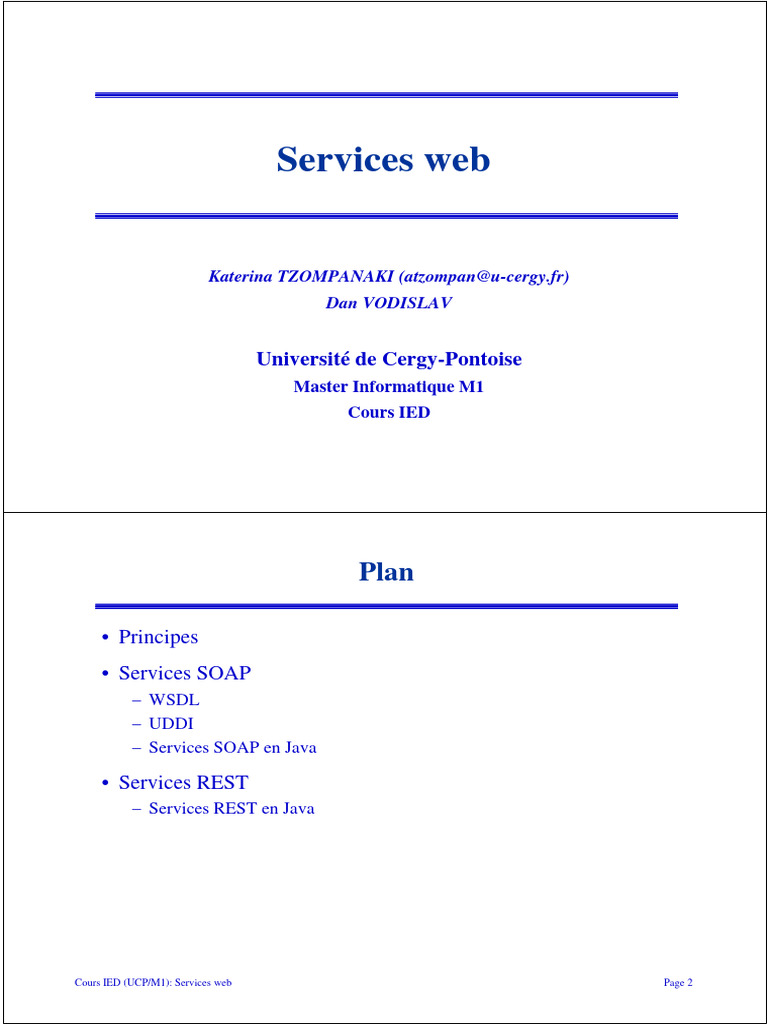 Introduction aux Services Web SOAP et REST | PDF | Transfert d'État ...