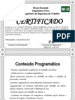 Certificado NR 35 Cleiton Teixeira 2023