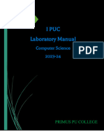 1st PUC Computer Lab Manual-2023