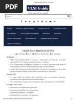 Clock Tree Synthesis (CTS) - VLSI Guide