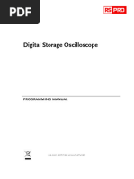 Digital Storage Oscilloscope: Programming Manual