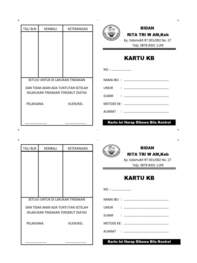 Kartu KB | PDF