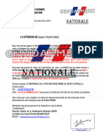 GENDARMERIE FRANCAISE - ATTESTATION DE DEMANDE DE COOPERATION POUR Mme YVELINE PADRAO