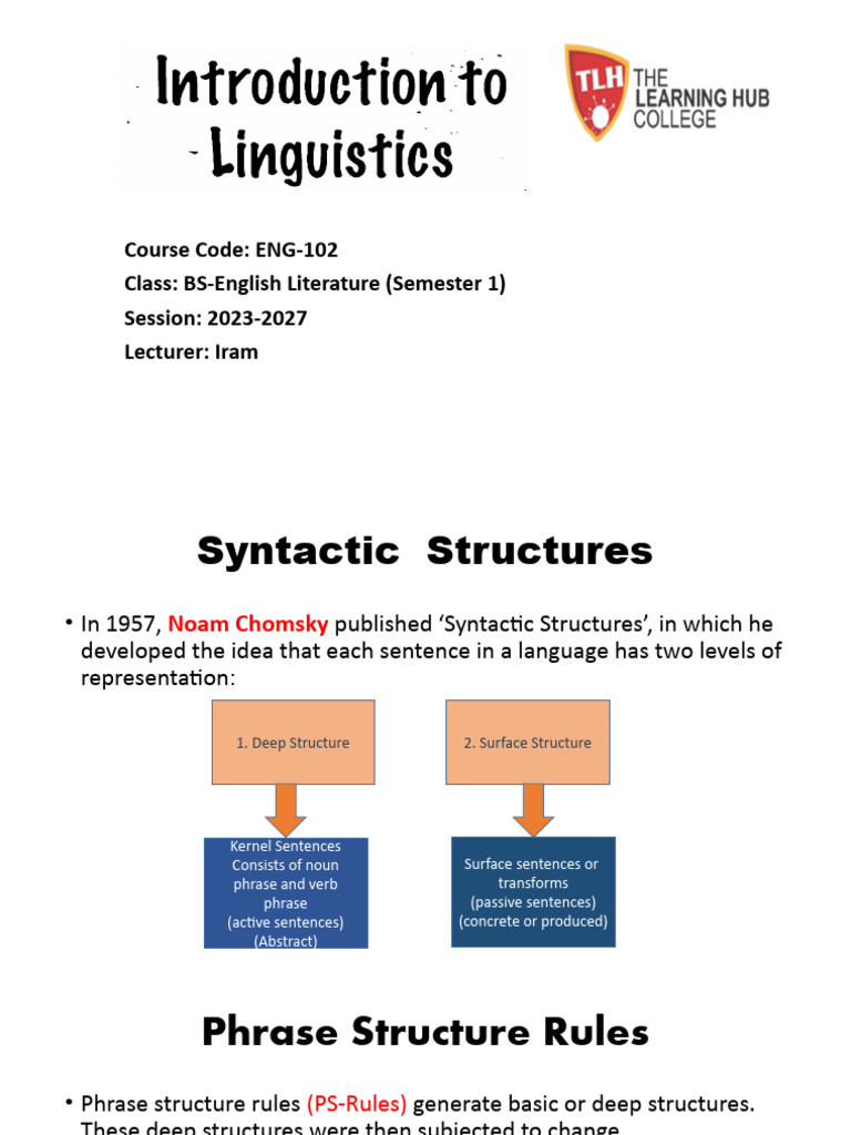 Chomsky's Deep and Surface Structures | PDF | Philosophy | Foreign ...
