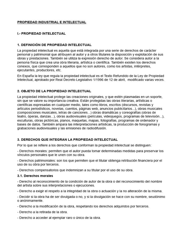 Propiedad intelectual y propiedad industrial | PDF | Marca comercial ...