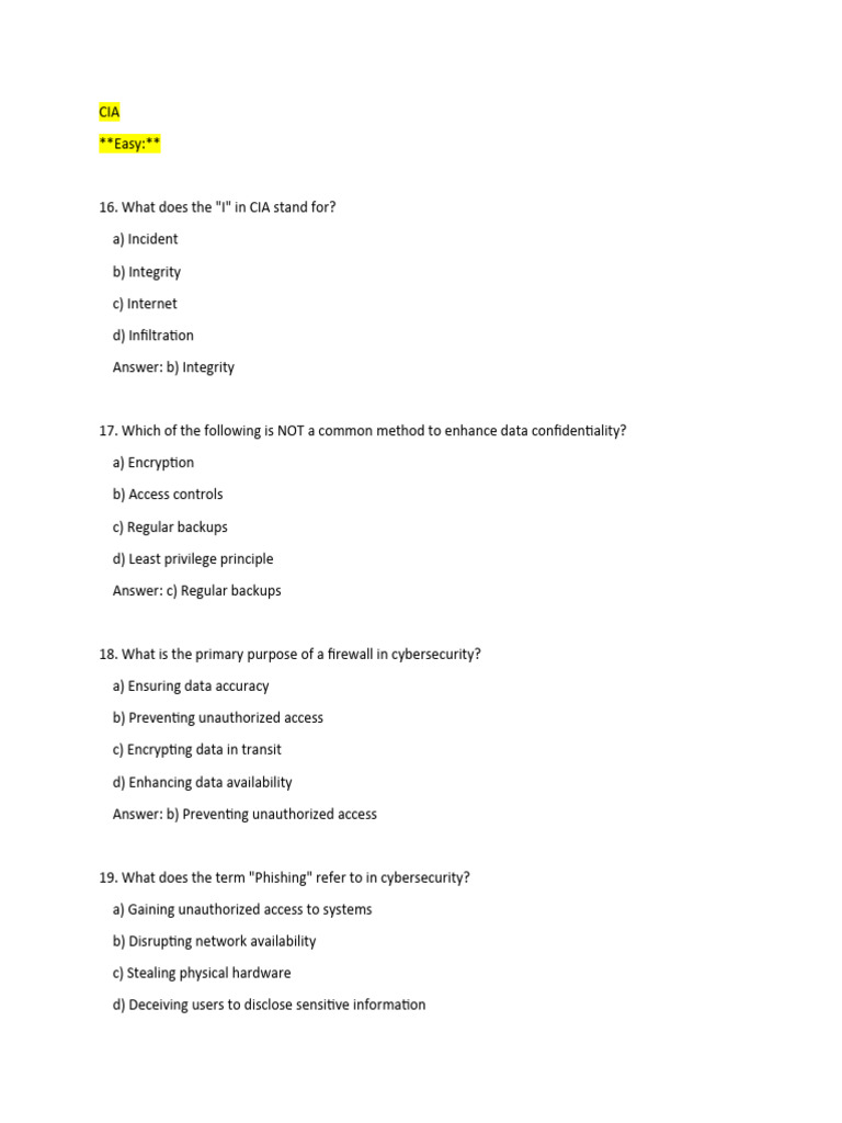 Cia Cyber Security Pdf
