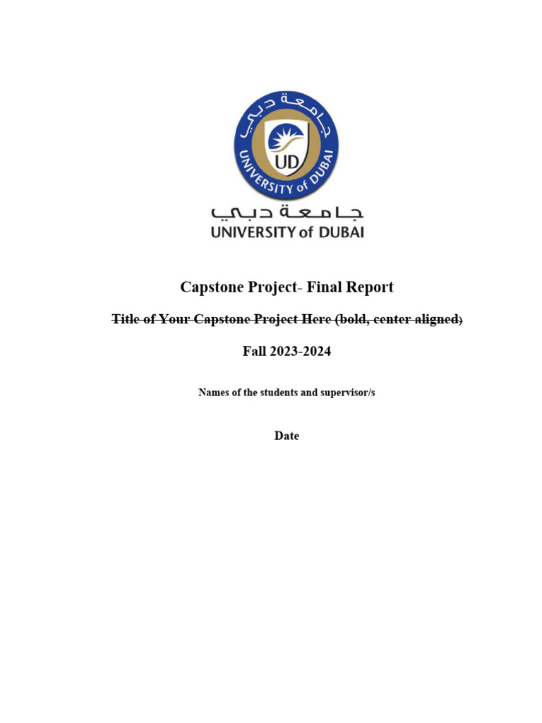 Capstone Project Final Report Template PDF