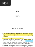 Java UNIT 1