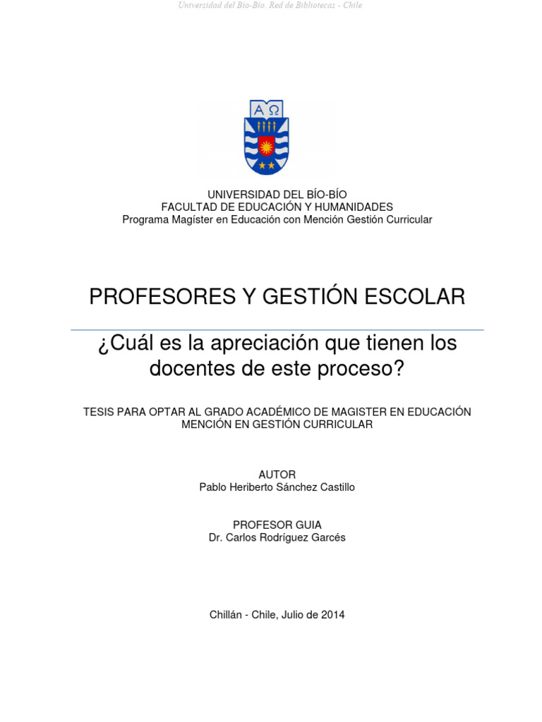 Profesores y Gestion Escolar | PDF | Plan de estudios | Liderazgo