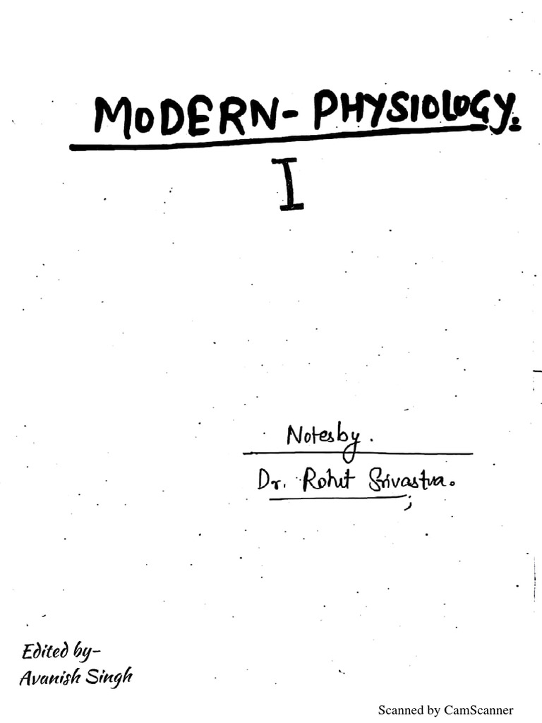 Modern Physiology 1 Handwritten Notes Pdf